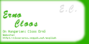 erno cloos business card